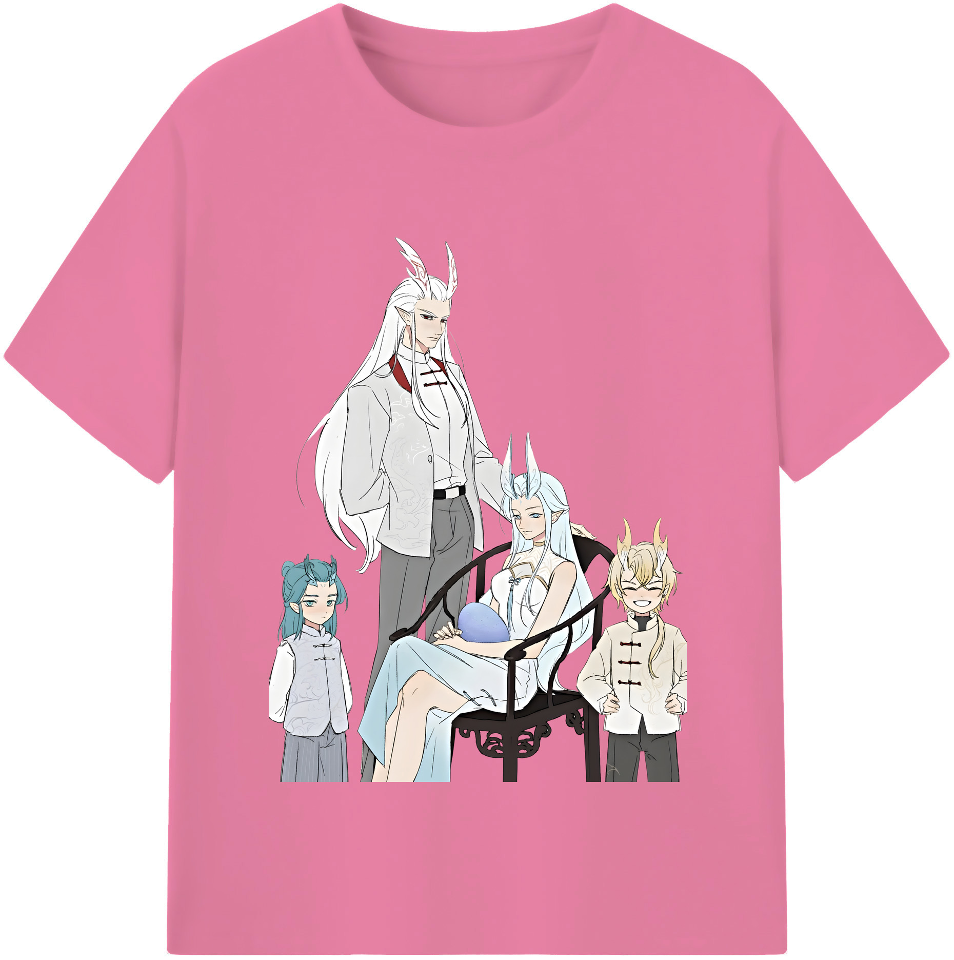 （画像用） Ne Zha 2 ナタ 魔童の大暴れ 綿100％半袖Tシャツ（フロントプリント）